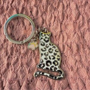 Kate Spade Enamel Cat Keychain